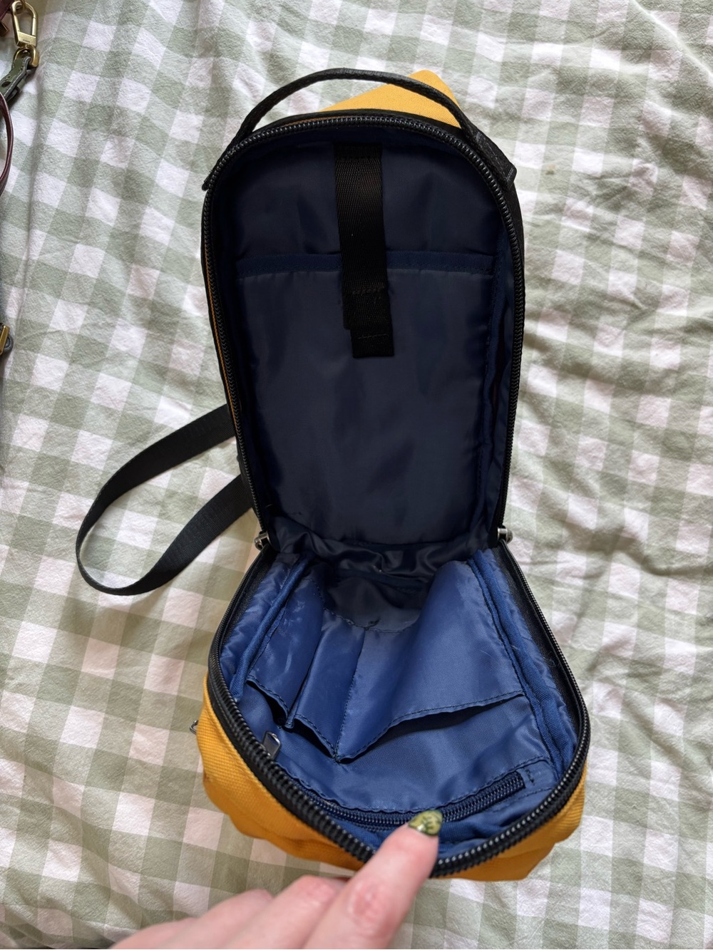 Harvest Label Connect Sling Bag Mustard Yellow Crossbody Backpack Osaka Japan - Picture 5 of 11
